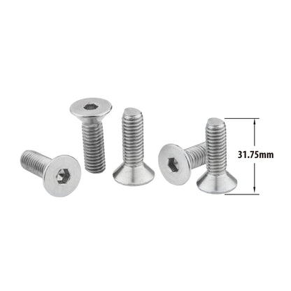 KS-293 - 3/8"-16 UNC x 1-1/4" Stainless Hex Flat Head Screw Set 5 pcs alternate view or mounted detail