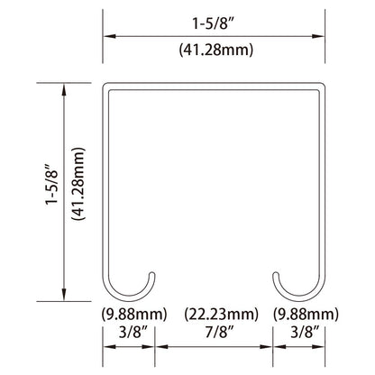 KT-S300SG - Strut Channel 3 mm (Galvanized) profile dimension diagram