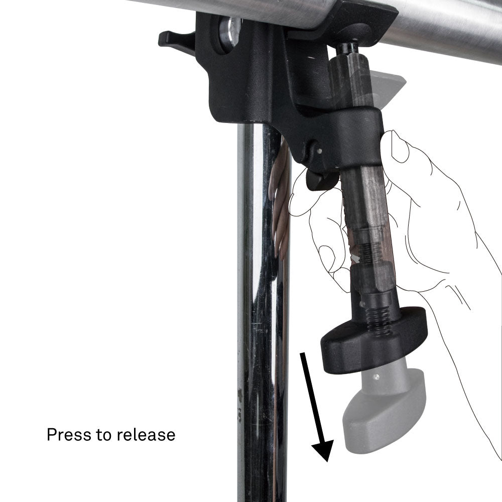 KTHS-0306 - Short Telescopic Hanger with Stirrup Head press-to-release operation