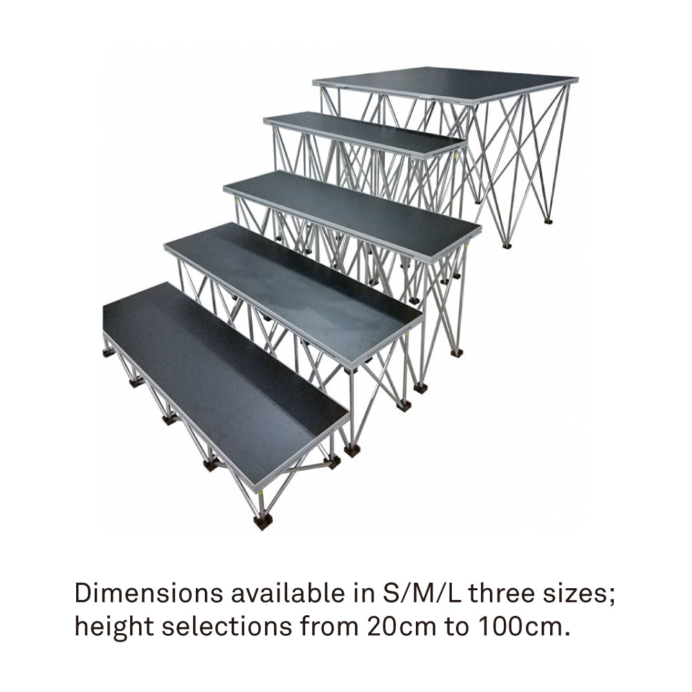 KXB-MP2 - X-Bone Platform Medium Black Waterproof Anti-Slip Surface height options setup