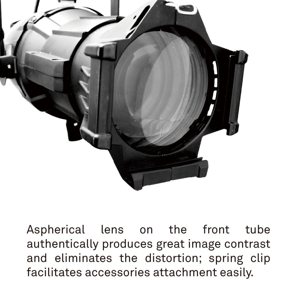 ML-7519B - ML-7519B Megalite Ellipsoidal Spotlight 19° front lens feature detail