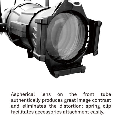 ML-7519B - ML-7519B Megalite Ellipsoidal Spotlight 19° front lens feature detail