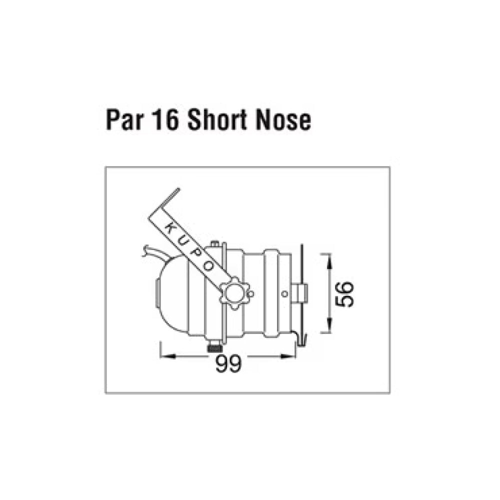 PAR-16L - KUPO PAR 16 Long nose with Color Frame product view, front product view