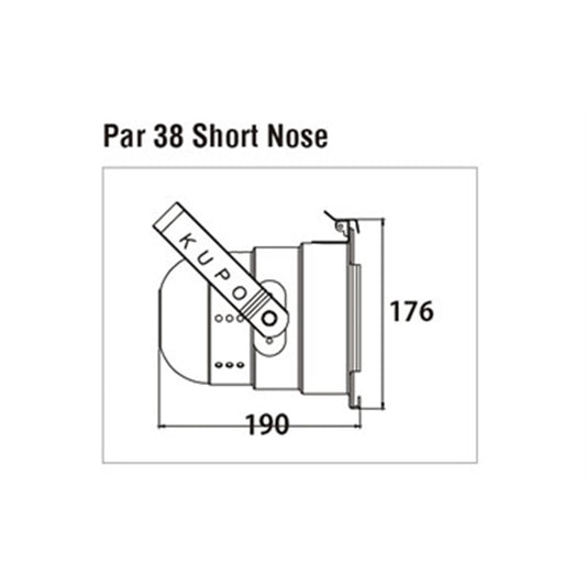 PAR-38 - KUPO PAR 38 Short with Color Frame product view