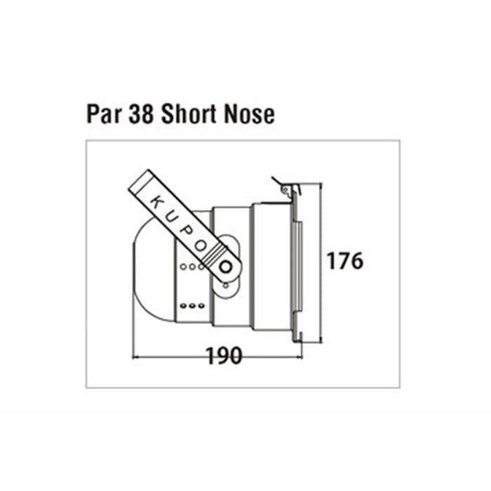 PAR-38 - KUPO PAR 38 Short with Color Frame