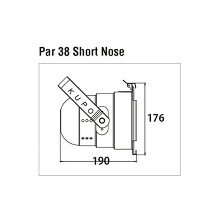 PAR-38 - KUPO PAR 38 Short with Color Frame product view