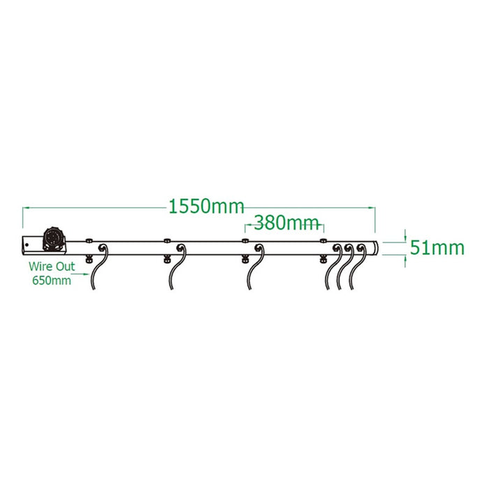 KUPO PB-6042SC-B Classic Light Bar - Aerobar 4+2-Circuit 19-Pin, Black