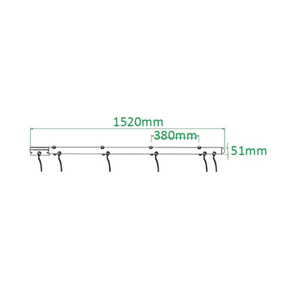 PB-604ASC-B - Aerobar 4-Circuit Black light bar dimension diagram