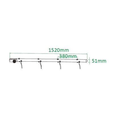 PB-604SC-P - 4-Circuit 19-Pin Polish light bar dimension diagram