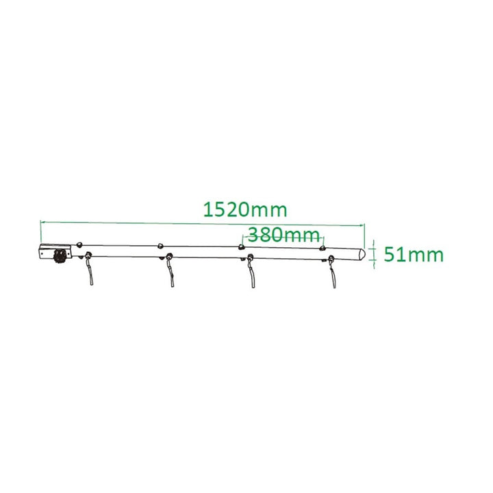 PB-604SC-P - 4-Circuit 19-Pin Polish light bar dimension diagram