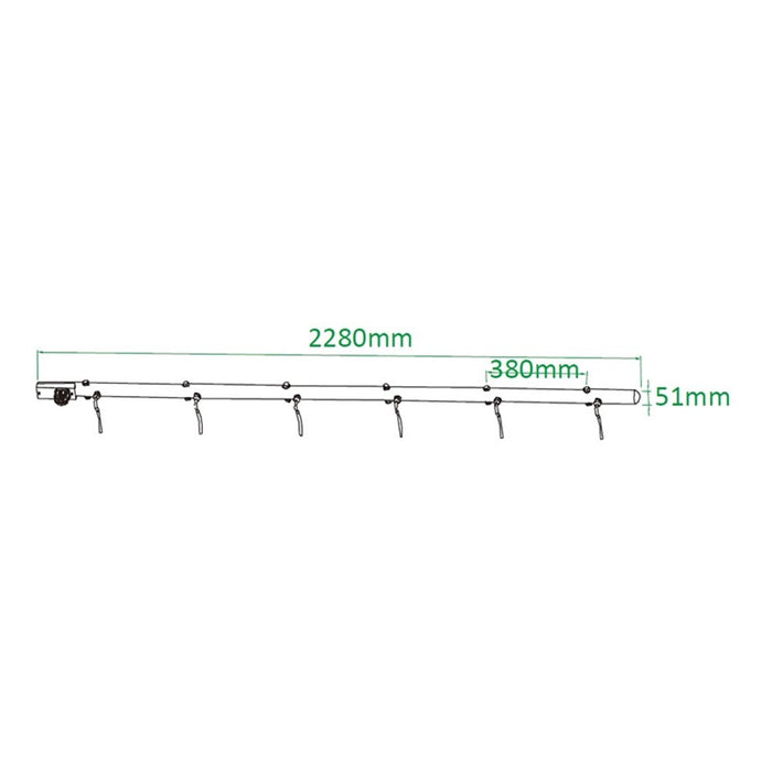 KUPO PB-606SC-P Classic Light Bar - 6-Circuit 19-Pin, Polish