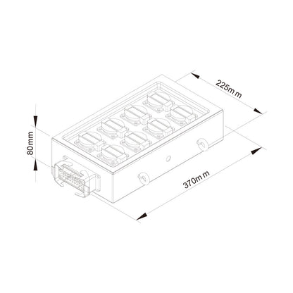 PDB-006 - Steel Power Box dimension diagram