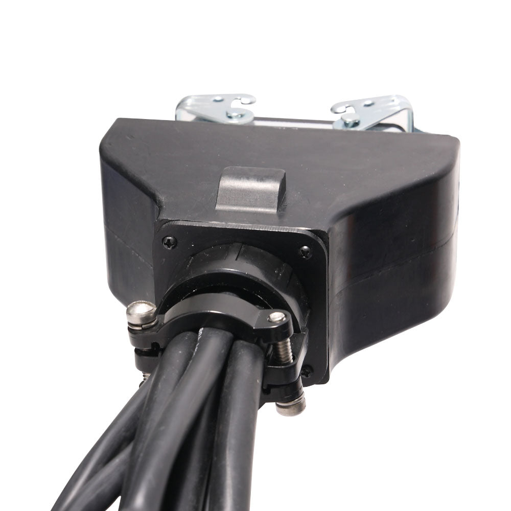 PDB-16HBK - Rubber Splitter Box cable strain relief view