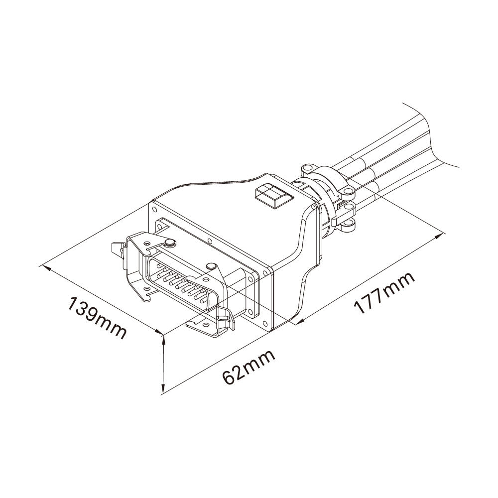 PDB-16HBK - Rubber Splitter Box connector operation detail