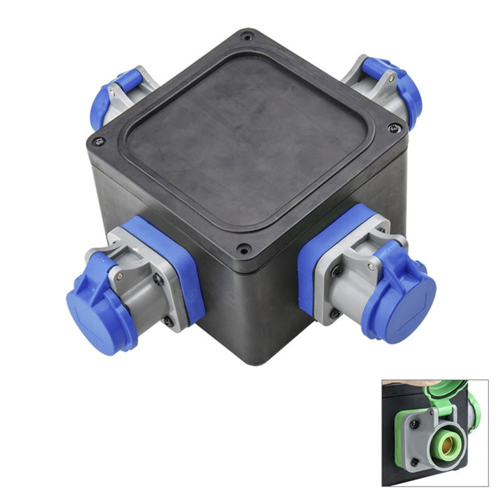 PDB-C1301B - KUPO K-Lok 400 A Rubber Cubic Power Distro Box - Blue product view
