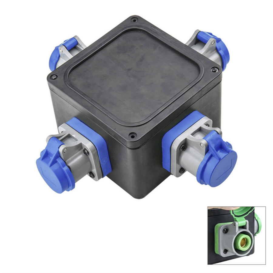 PDB-C1301B - KUPO K-Lok 400 A Rubber Cubic Power Distro Box - Blue