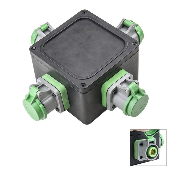PDB-C1301G - KUPO K-Lok 400 A Rubber Cubic Power Distro Box - Green product view