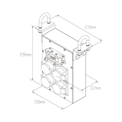 PDB-CH01 - Steel Power Boxdimension diagram