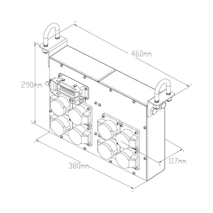 PDB-CH02 - Steel Power Boxdimension diagram