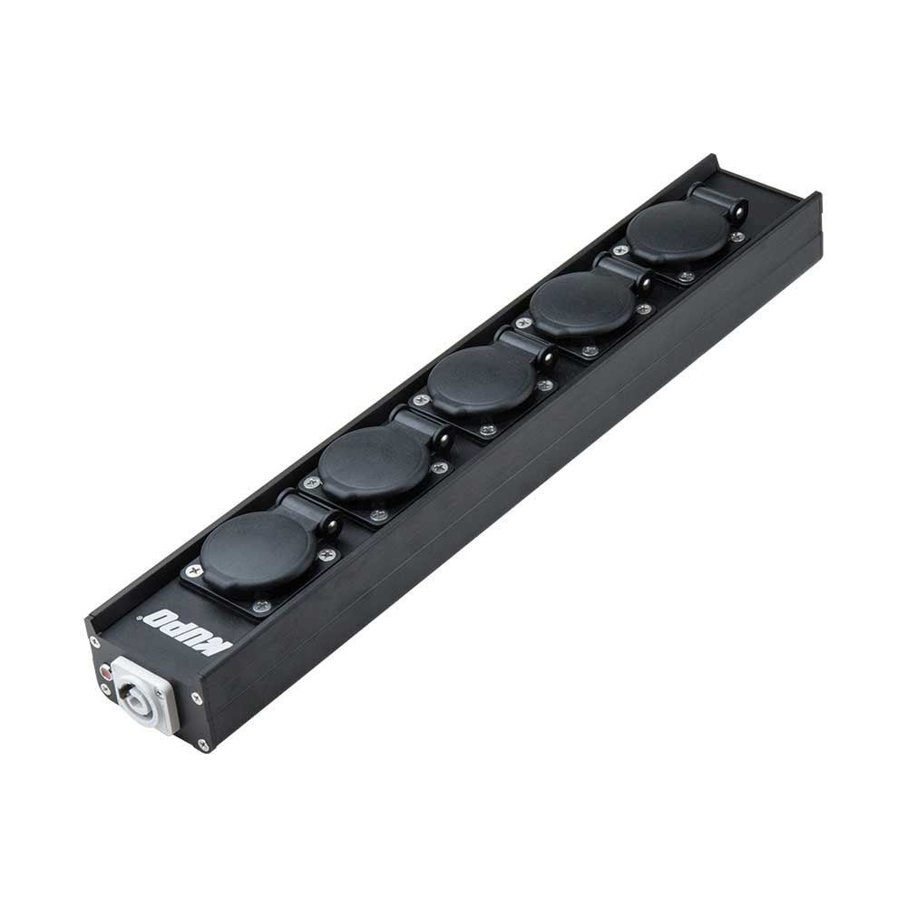 PDB-L1505D - Linear Power Distribution Box linear power box angled view