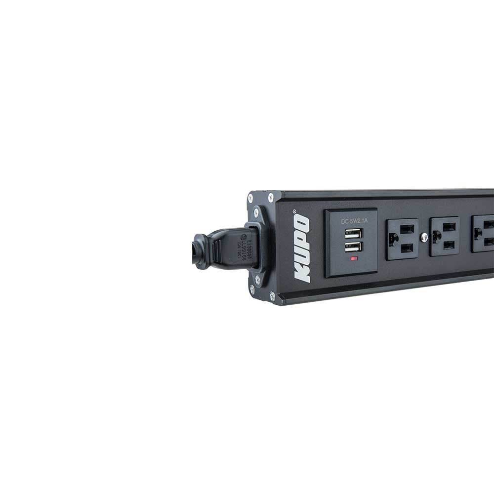 PDB-L1604 - Linear Power Distribution Box front outlet layout