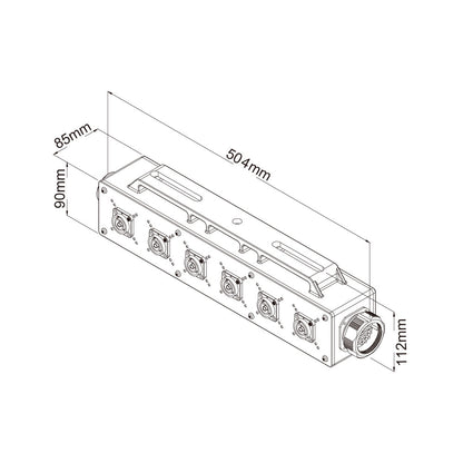 PDB-P008D - Plastic Power Box, dimension diagram