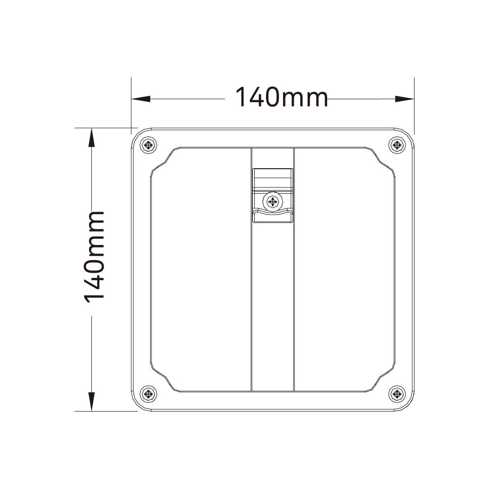 PDB-RCB - Rubber Cubic Box, cable inlet detail