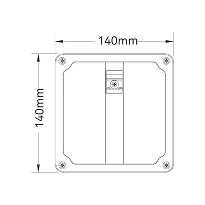 PDB-RCB - Rubber Cubic Box, cable inlet detail