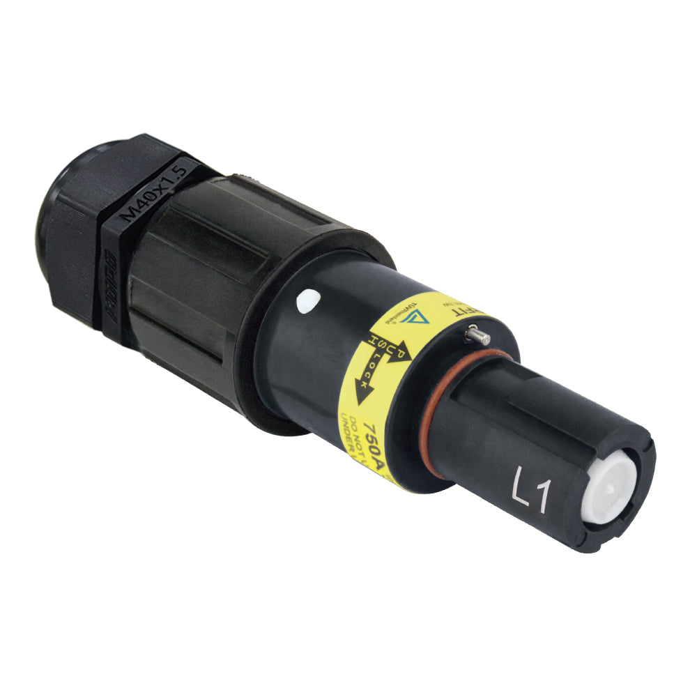 PFLD-1BK-C300M40 - PowerFit 750 A Line Drain, L1 (Phase A) (NEC - North American) Black