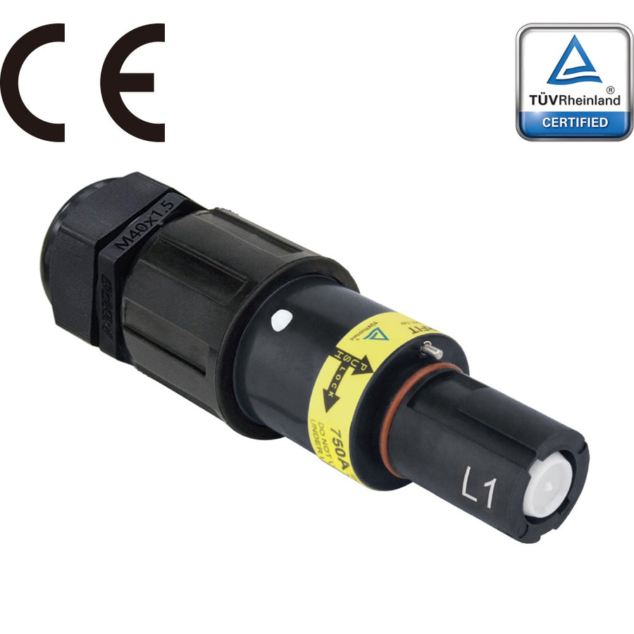 PFLD-1BK-C300M40 - PowerFit 750 A Line Drain, L1 (Phase A) (NEC - North American) Black