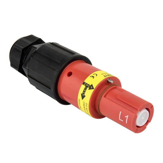 PFLD-1R-S120M40A - PowerFit 400 A Line Drain, L1 (Phase A) Red (Alternate L1 / Australian)