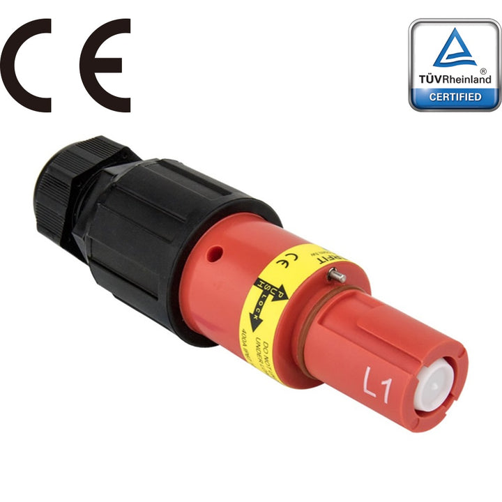 PFLD-1R-S120M40A - PowerFit 400 A Line Drain, L1 (Phase A) Red (Alternate L1 / Australian)