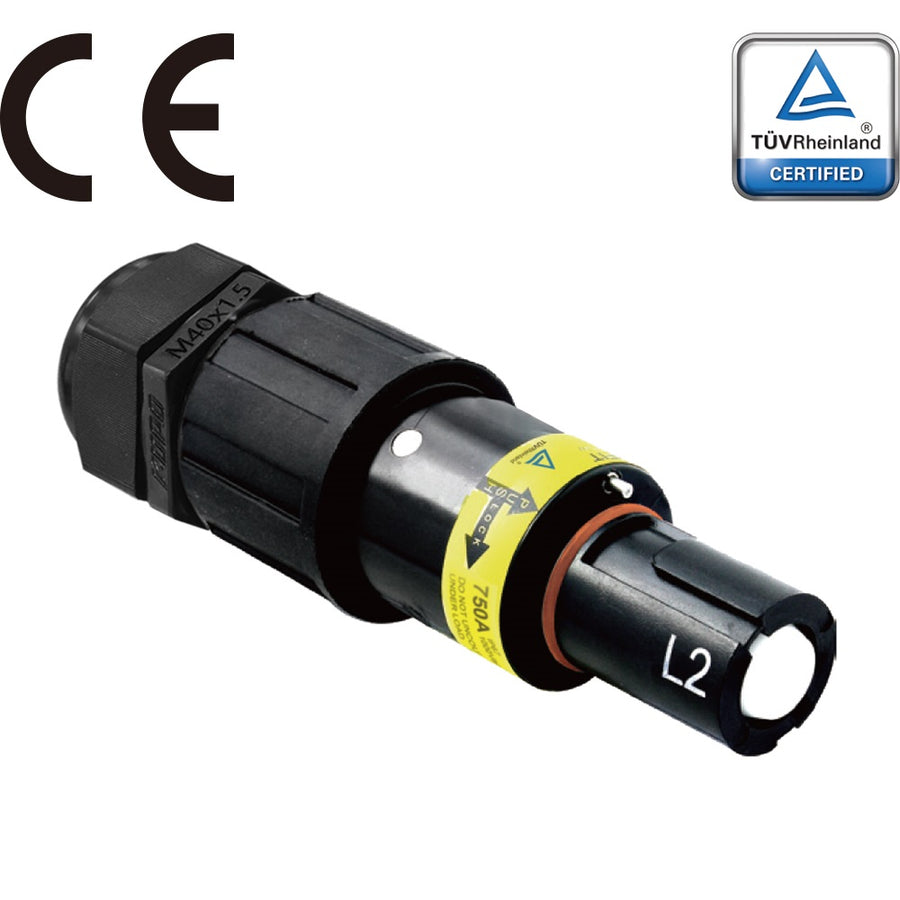 PFLD-2BK-C300M40 - PowerFit 750 A Line Drain, L2 (Phase B) (IEC) Black