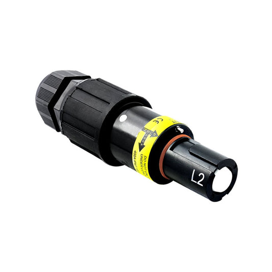 PFLD-2BK-S120M40A - PowerFit 400 A Line Drain, L2 (Phase B) Black (IEC - European)