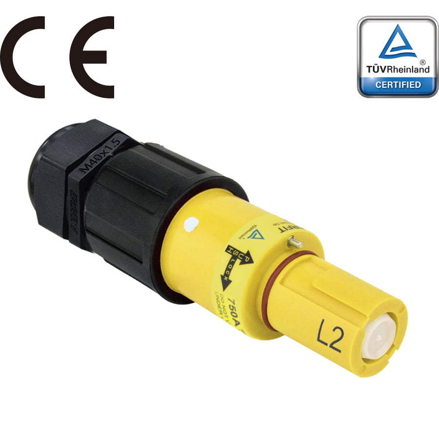 PFLD-2Y-C300M40 - PowerFit 750 A Line Drain, L2 (Phase B) ( China / 277-480 V North American) Yellow