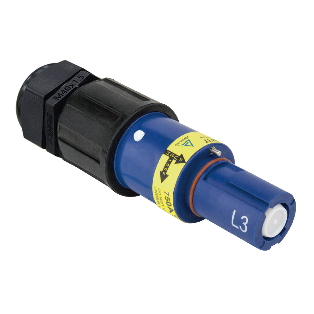 PFLD-3BL-C300M40 - PowerFit 750 A Line Drain, L3 (Phase C) (NEC / AU-NZ Legacy) Blue