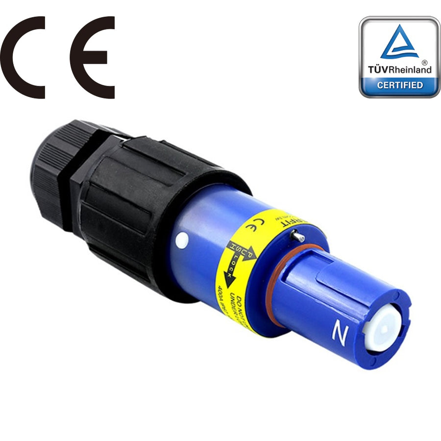 PFLD-NBL-S120M40A - PowerFit 400 A Line Drain, Neutral (N) Blue (IEC - European)