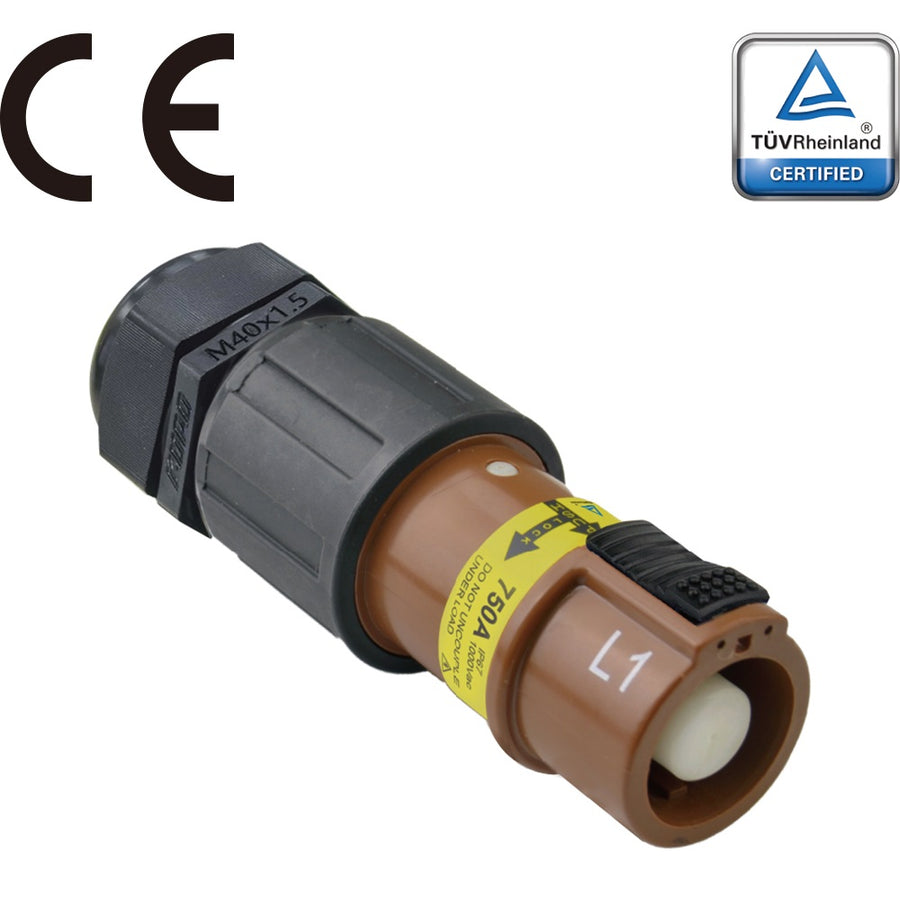 PFLS-1BN-C300M40 - PowerFit 750 A Line Source, L1 (Phase A) (IEC / 277-480 V North American) Brown