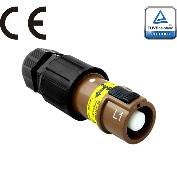 PowerFit 400 A Line Source, L1 (Phase A) Brown (IEC - European)