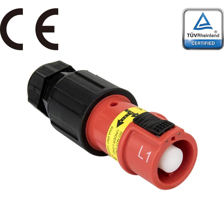 PFLS-1R-S120M40A - PowerFit 400 A Line Source, L1 (Phase A) Red (Alternate L1 / Australian)