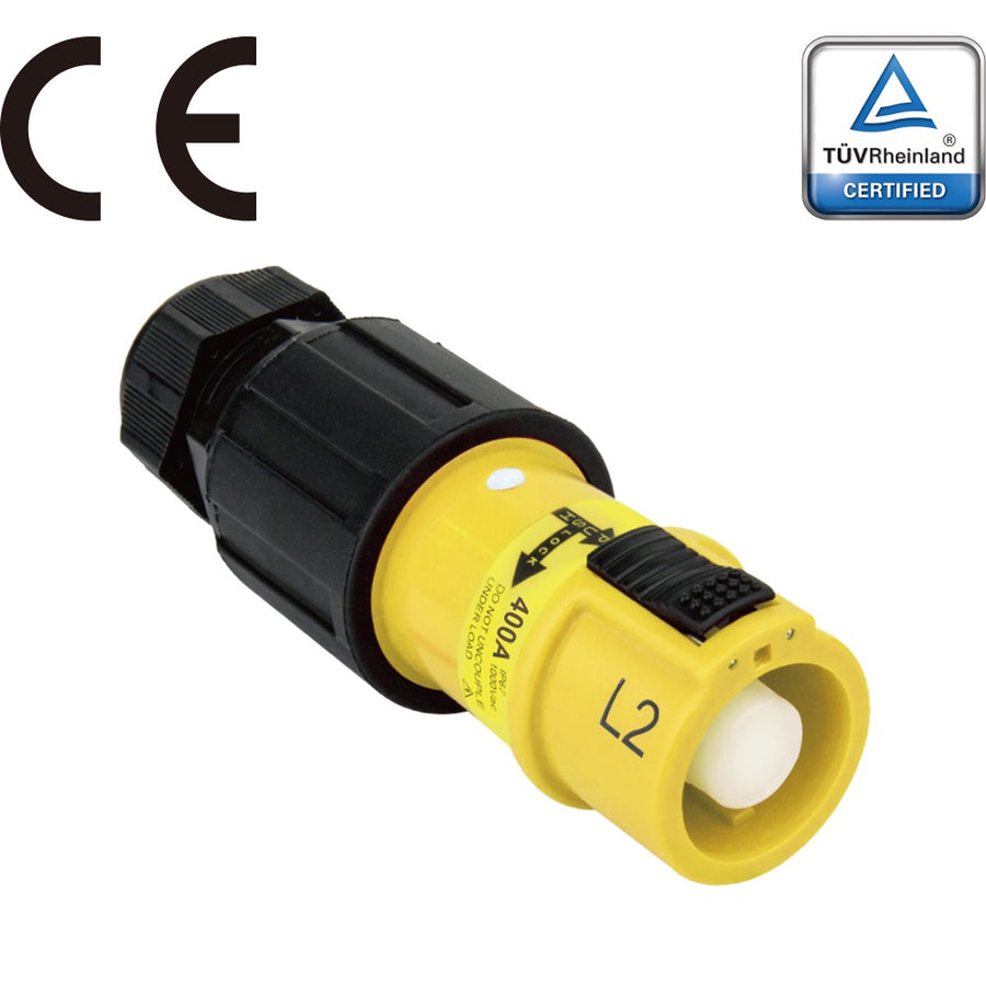 PFLS-2Y-S120M40A - PowerFit 400 A Line Source, L2 (Phase B) Yellow (UK (Old Standard))