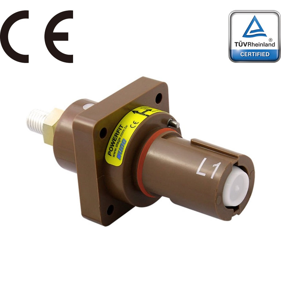 PFPD-1BN - PowerFit 400 A Panel Drain, L1 (Phase A) Brown (IEC - European)