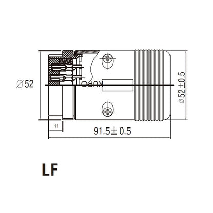 PLS-5219CLF - Line Female, connector pin detail