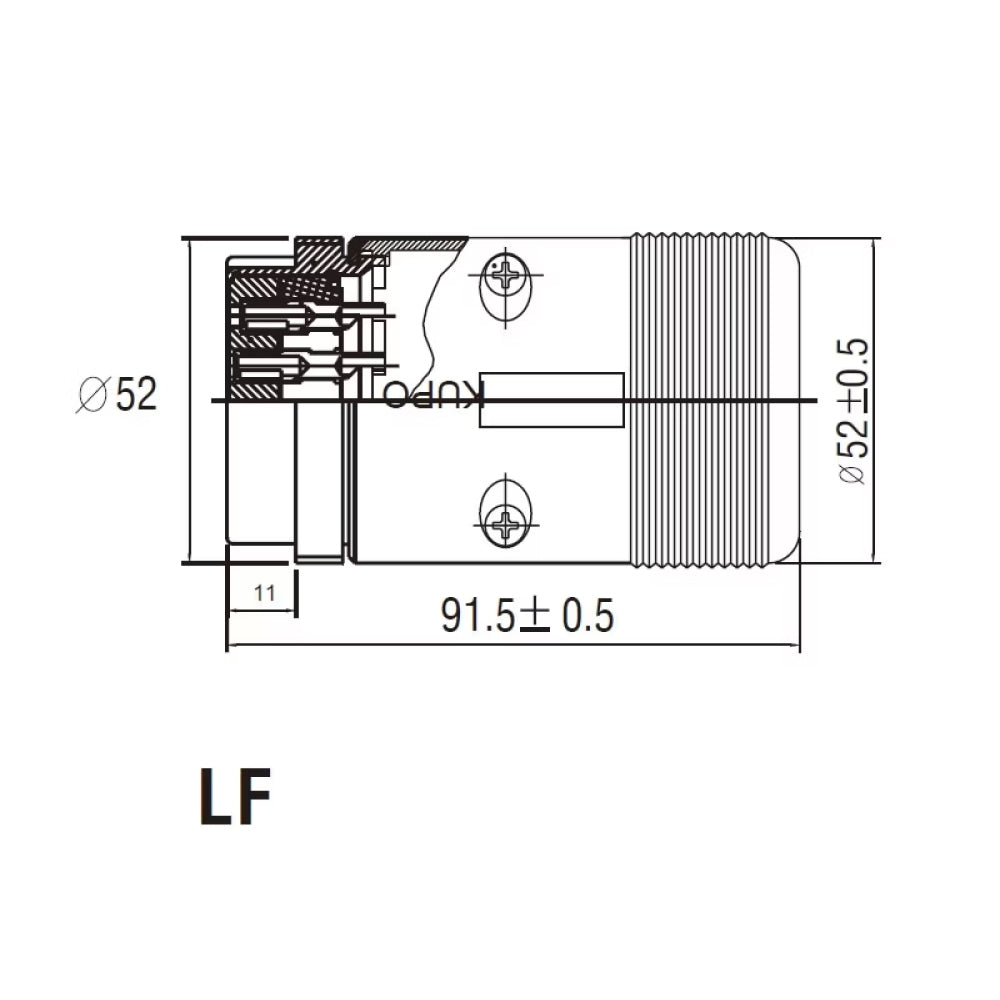 PLS-5219LF - Line Female, connector pin detail