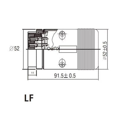 PLS-5219LF - Line Female, connector pin detail