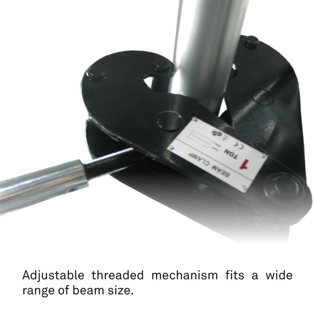 RBC-2BK - RIGPRO Adjustable Beam Clamp 2,000 kg, beam size adjustment detail