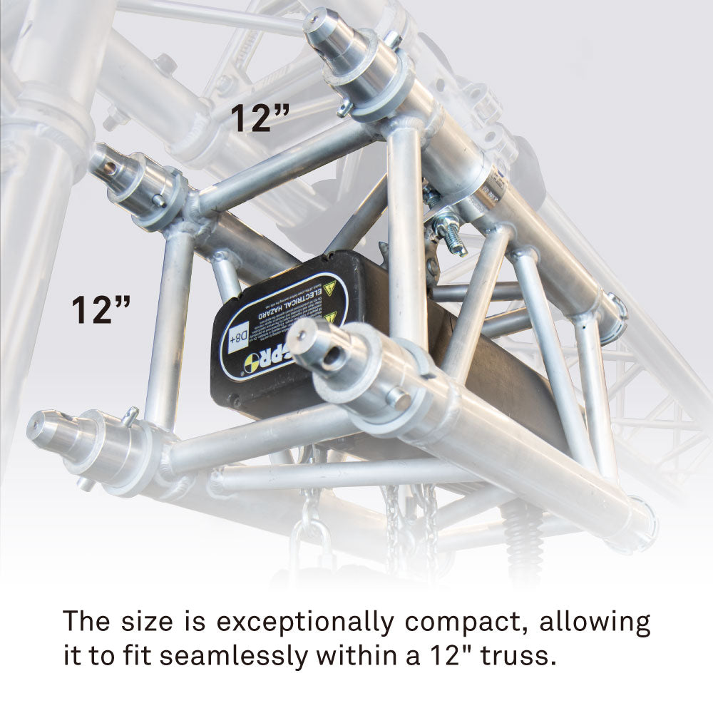 RC-250 - D8 Plus 250 kg Chain Hoist Direct Control, 12-inch truss fit setup