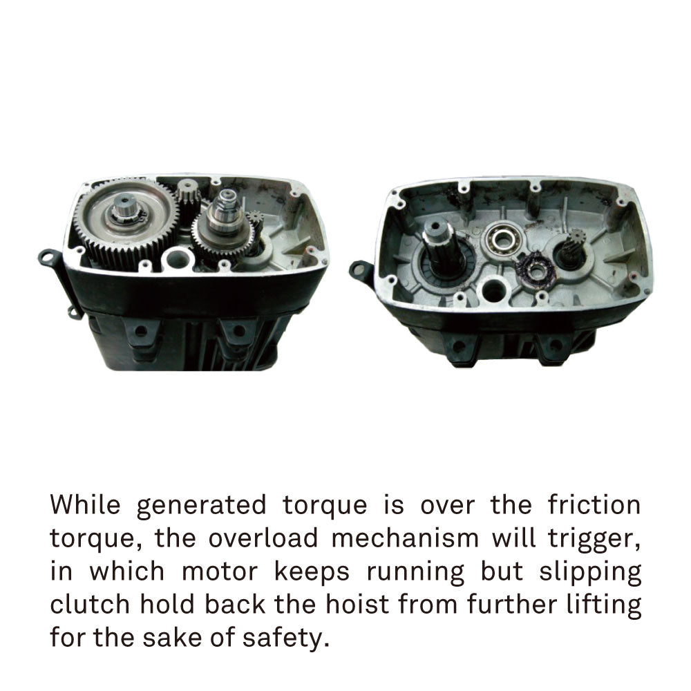 RD-1000 - D8 Plus 1000 kg Chain Hoist Direct Control, overload clutch housing detail