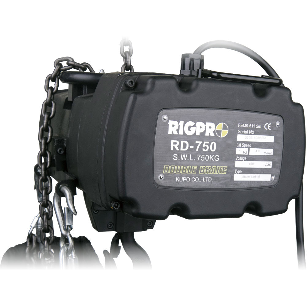RD-750P - D8 Plus 750 kg Chain Hoist Direct Control, hoist body close-up