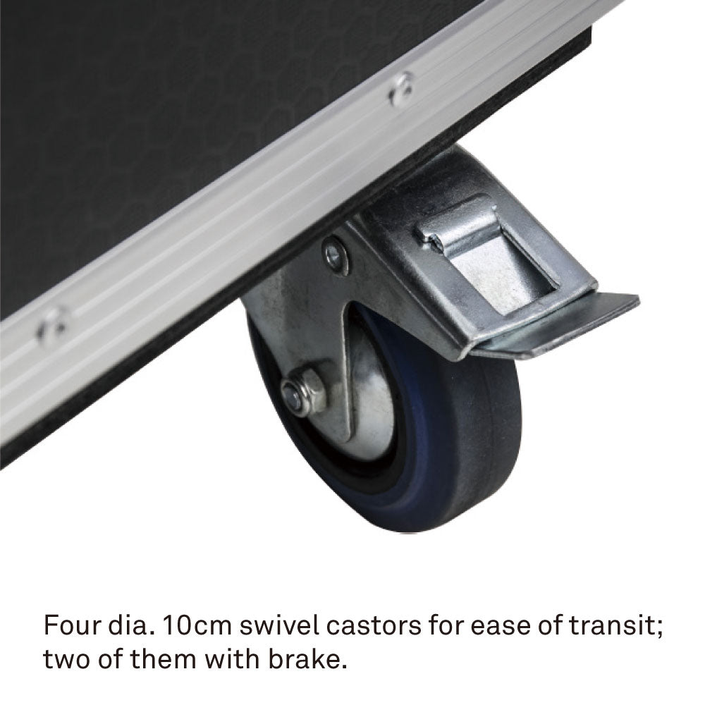 RH-1000-1W - RH - 1000 - 1 W - Flight Case, swivel caster detail